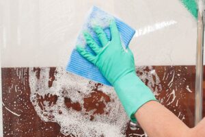 cleaning shower